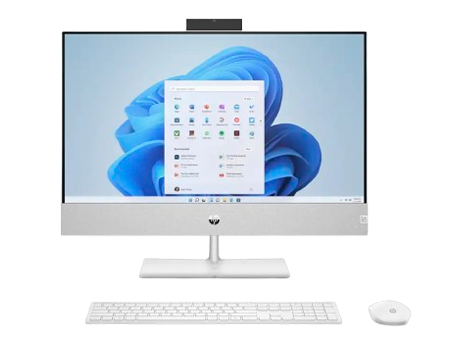 COP. AIO HP PAVILION AMD R5-5500U 2.1GHZ-8GB512GB SSDSNOWFLAKE WHITE23.8"FHD TOUCH-W11