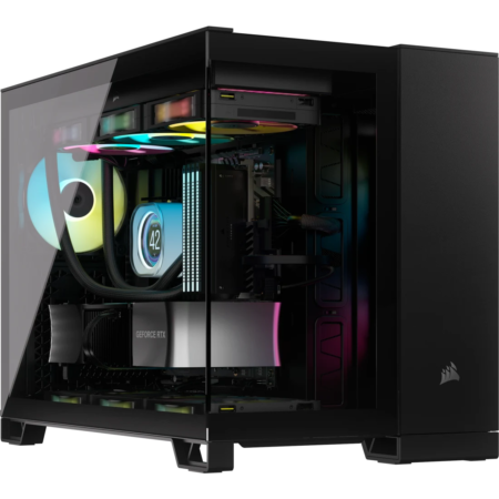 CASE CORSAIR 2500X DUAL-CHAMBER 1USB3.2 2USB-TYPE-C WIN.-TEMP. GLASS mATX mIATX BLACK