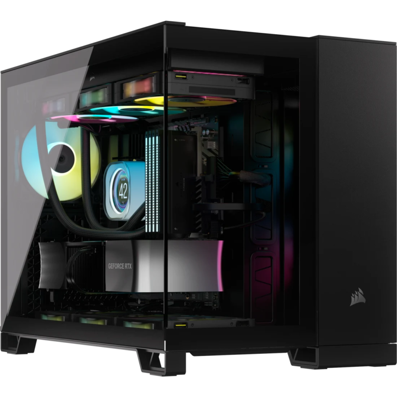 CASE CORSAIR 2500X DUAL-CHAMBER 1USB3.2 2USB-TYPE-C WIN.-TEMP. GLASS mATX mIATX BLACK