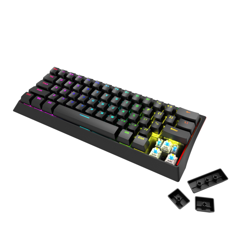 TECLADO MARVO 60% Wireless Mechanical Gaming Keyboard KG962 BLUE SWITCHES - Image 5