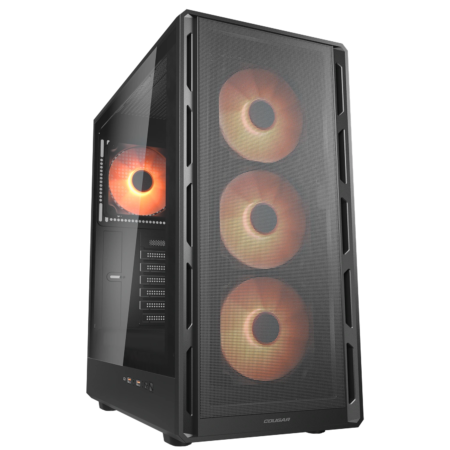 CASE Cougar Gamer MX220 RGB vidrio templado Mid-Tower no incluye fuente de poder negro