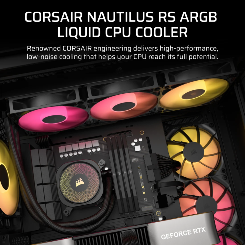 COOLER CORSAIR NAUTILUS 360mm RS ARGB for Intel 1851 Intel 1700 AMD-AM5 AMD-AM4 - Image 3