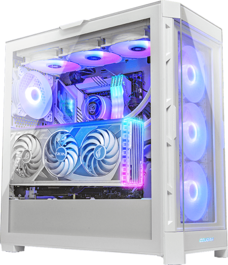 CASE Cougar Gamer Duoface RGB vidrio templado Mid-Tower no incluye fuente de poder blanco