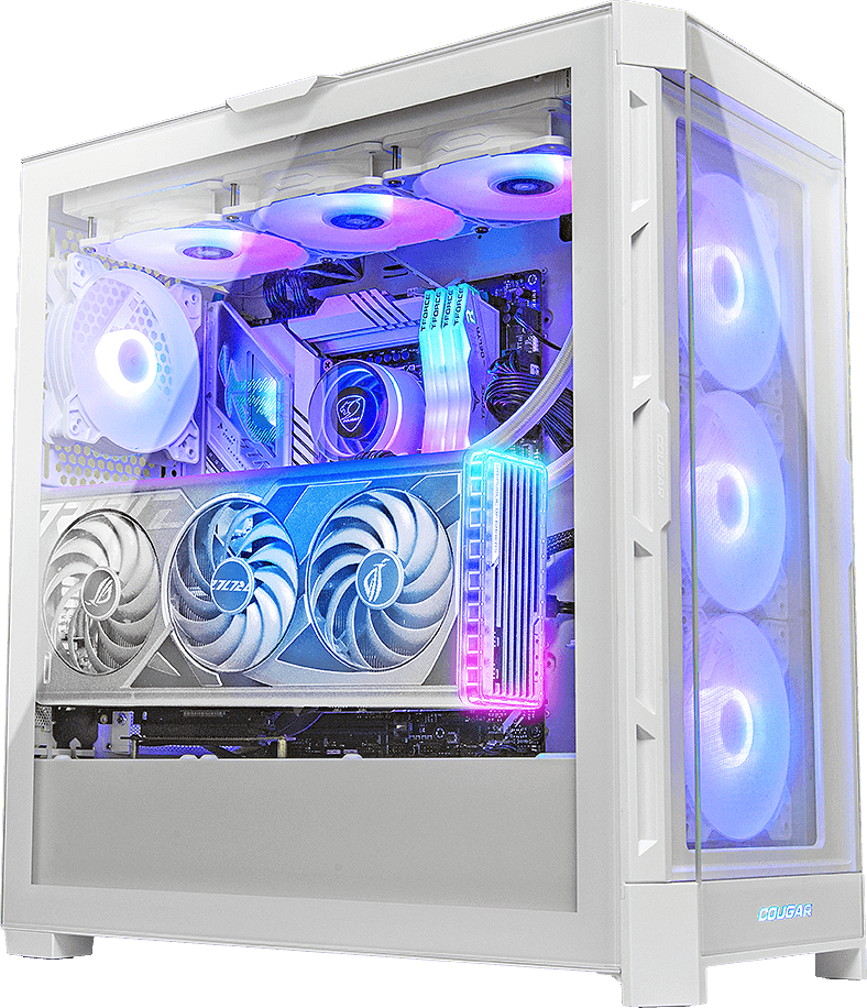 CASE Cougar Gamer Duoface RGB vidrio templado Mid-Tower no incluye fuente de poder blanco