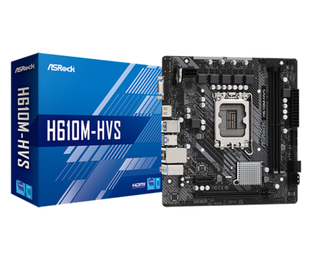 MBO ASROCK H610M-HVS 12GEN LGA1700 2XDDR4 VGA HDMI 10USB M.2 PCIE 4.0 MICROATX