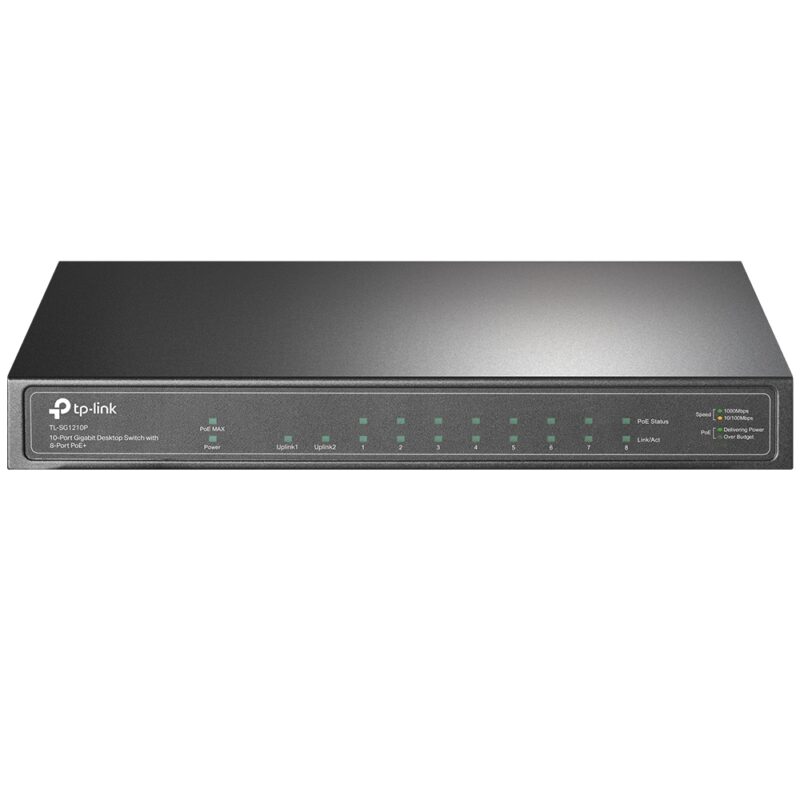 SEGURIDAD ELECTRONICA TP LINK SWICH 10 PUERTOS TPLINK POE SG1210 - Image 3