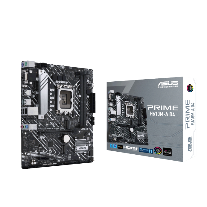 MBO ASUS PRIME H610 12VA LGA1700 2XDDR4-3200 D-SUB HDMI  M.2 USB3.2 PCIE4.0 MATX